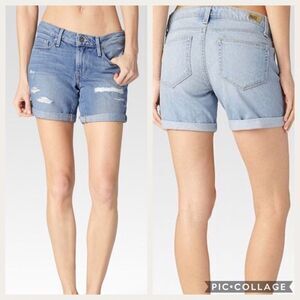 Paige Grant Mid Rise Destroyed Boyfriend Shorts
